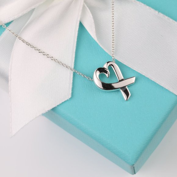 Tiffany & Co. Necklace Paloma Picasso Vintage Loving Heart Pendant in Silver - Picture 3 of 10